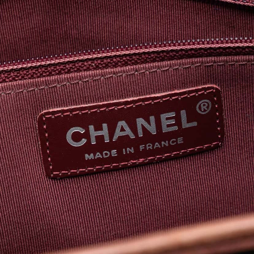 Chanel CC Chocolate Bar Patent Tote Black Leather Very good condition - Box View