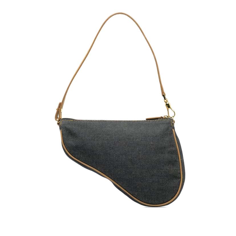 Dior Mini Denim Saddle Pochette Blue Very good condition - Inside View