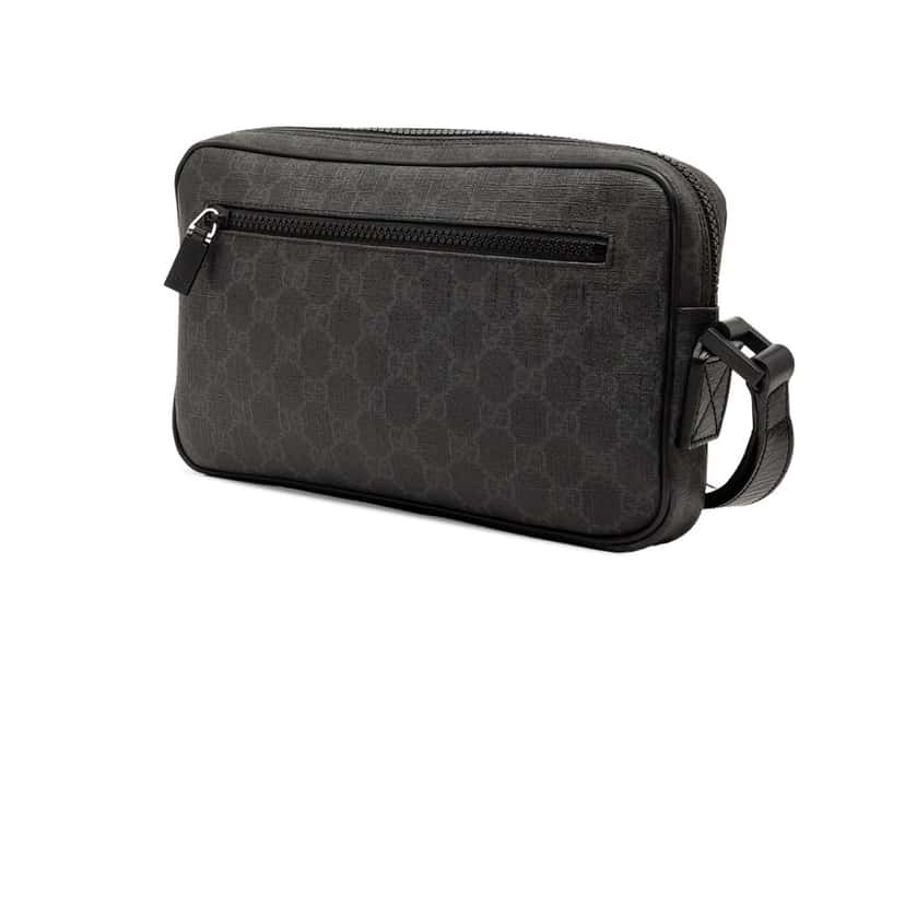 Gucci GG Supreme Clutch Black Very good condition - Back View