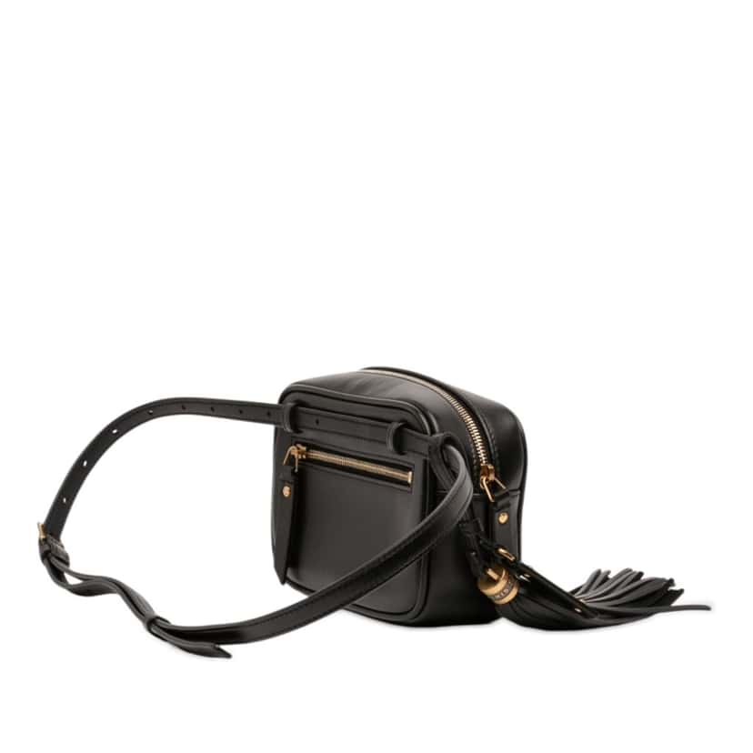 Saint Laurent Quilted Calfskin Tassel Lou Belt Bag Black Leather Very good condition - Back View