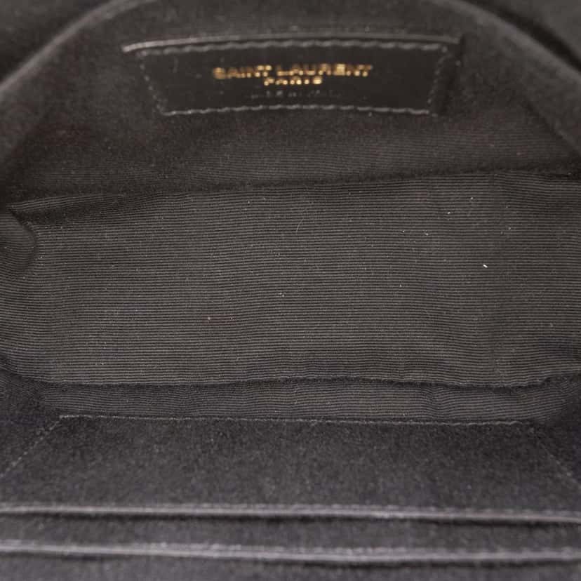 Saint Laurent Quilted Calfskin Tassel Lou Belt Bag Black Leather Very good condition - Model View