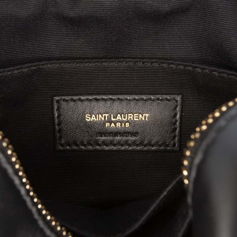 Saint Laurent Quilted Calfskin Tassel Lou Belt Bag Black Leather Very good condition - Box View