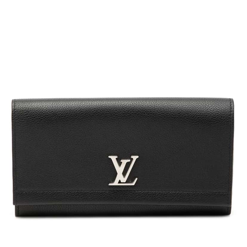 Louis Vuitton Leather Lockme II Long Wallet