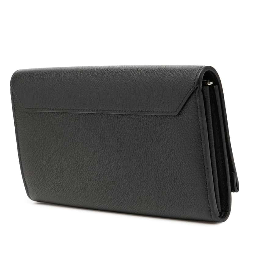 Louis Vuitton Leather Lockme II Long Wallet Black Leather Very good condition - Back View