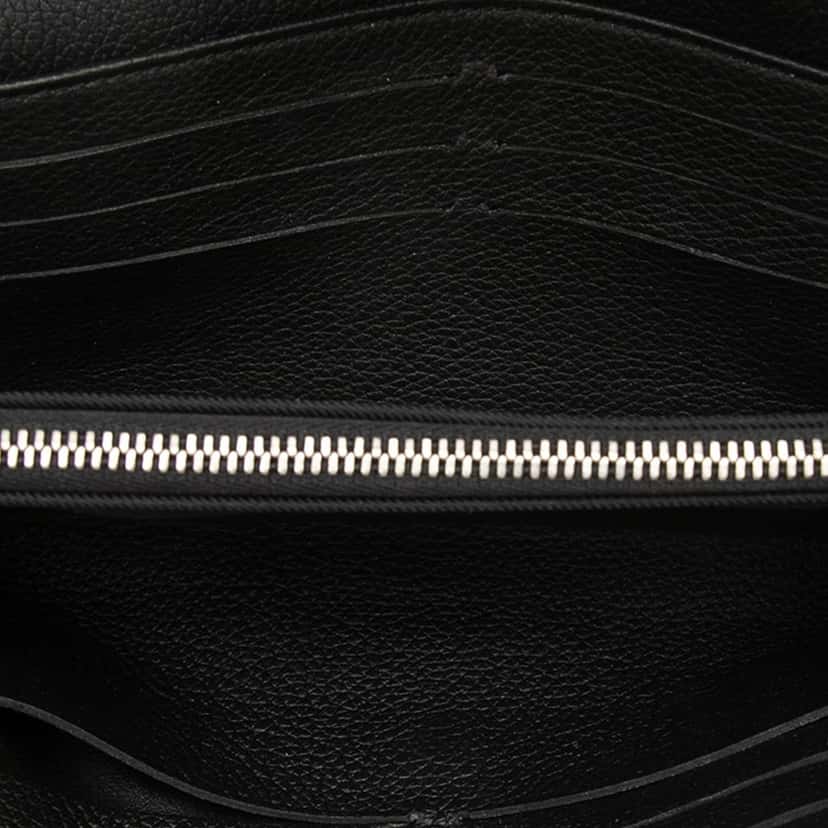 Louis Vuitton Leather Lockme II Long Wallet Black Leather Very good condition - Model View