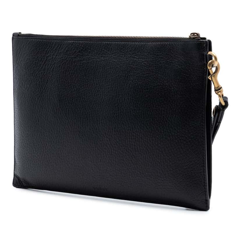 Gucci GG Marmont Leather Clutch Black Leather Very good condition - Back View