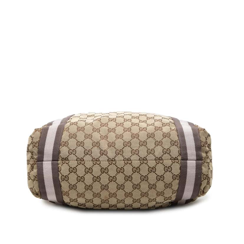 Gucci GG Canvas Web Tote Beige Very good condition - Inside View