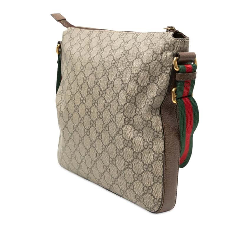 Gucci GG Supreme Web Courrier Crossbody Beige Very good condition - Back View