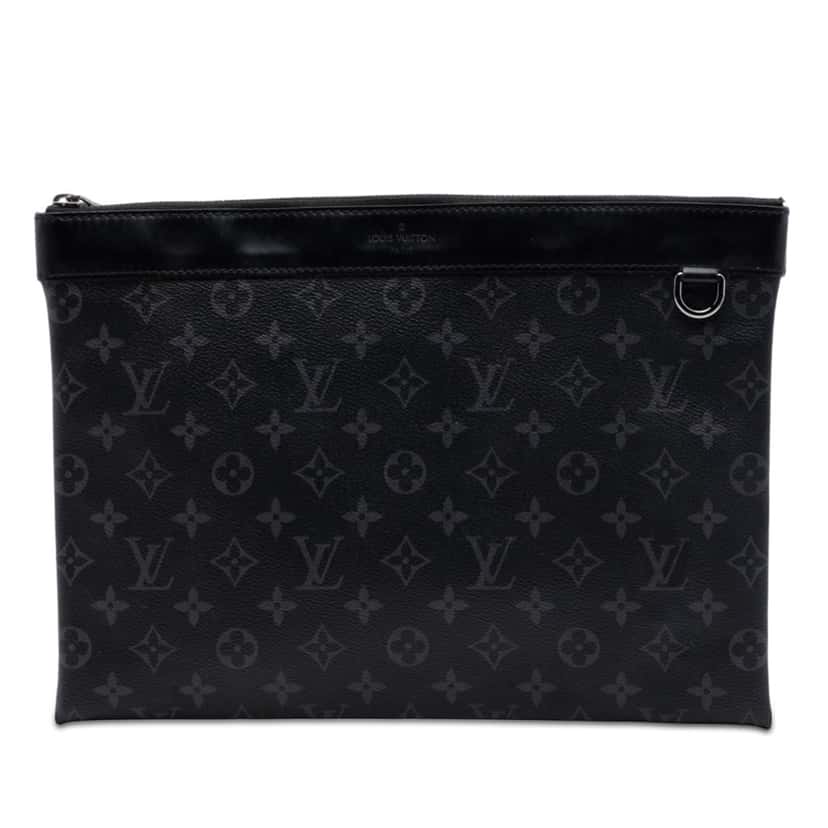 Louis Vuitton Monogram Eclipse Discovery Pochette GM Black Very good condition - Front View
