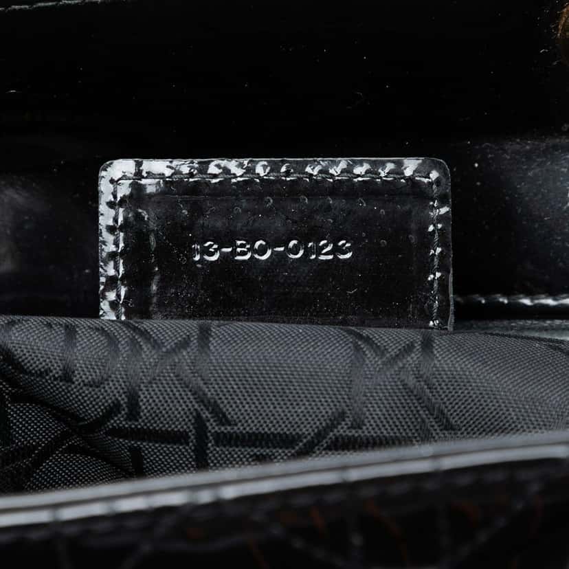 Dior Large Patent Cannage Lady Dior Black Leather Very good condition - Box View