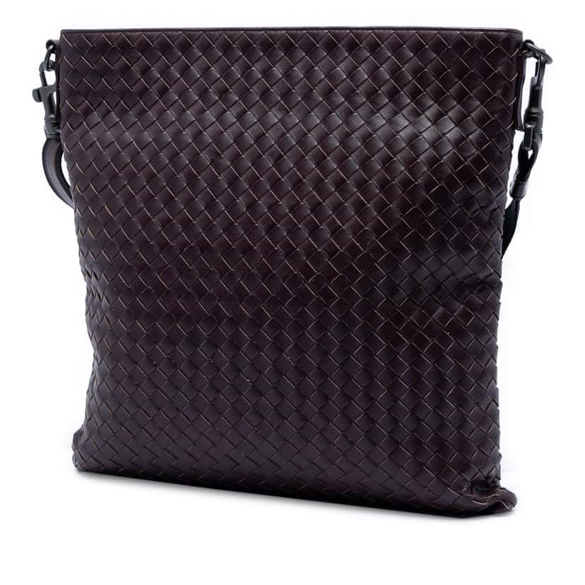 Bottega Veneta Nappa Intrecciato VN Crossbody Brown Leather Very good condition - Back View