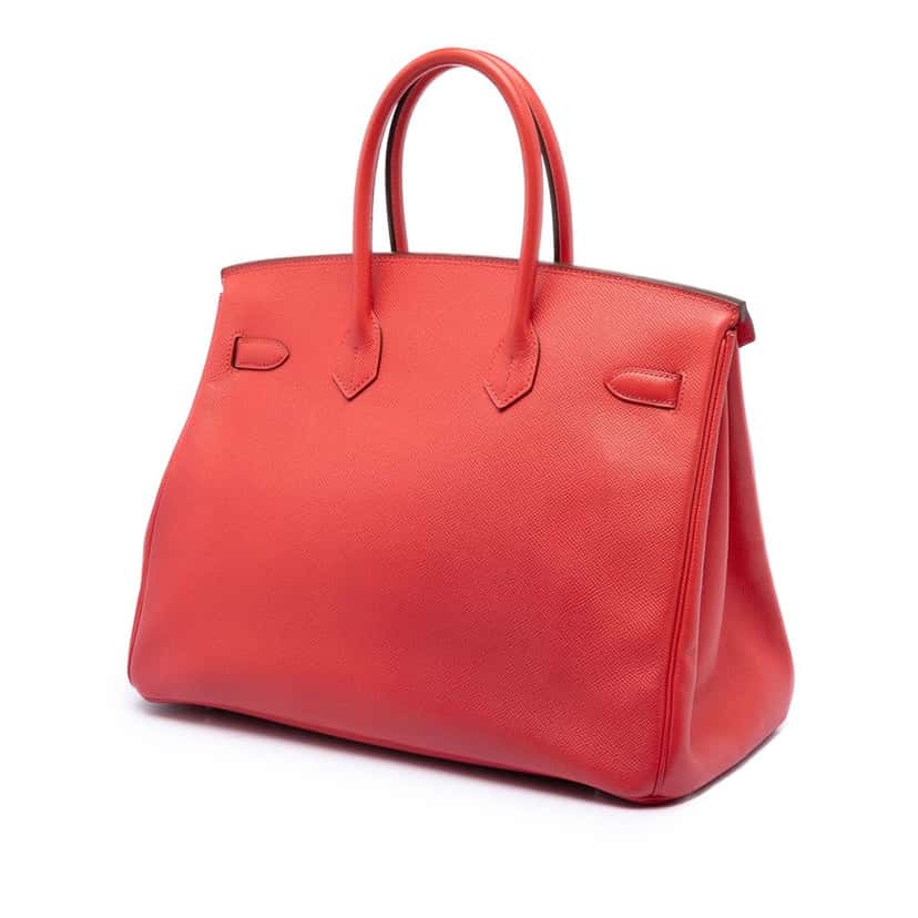 Hermès Epsom Birkin Retourne 35 Red Leather Very good condition - Back View