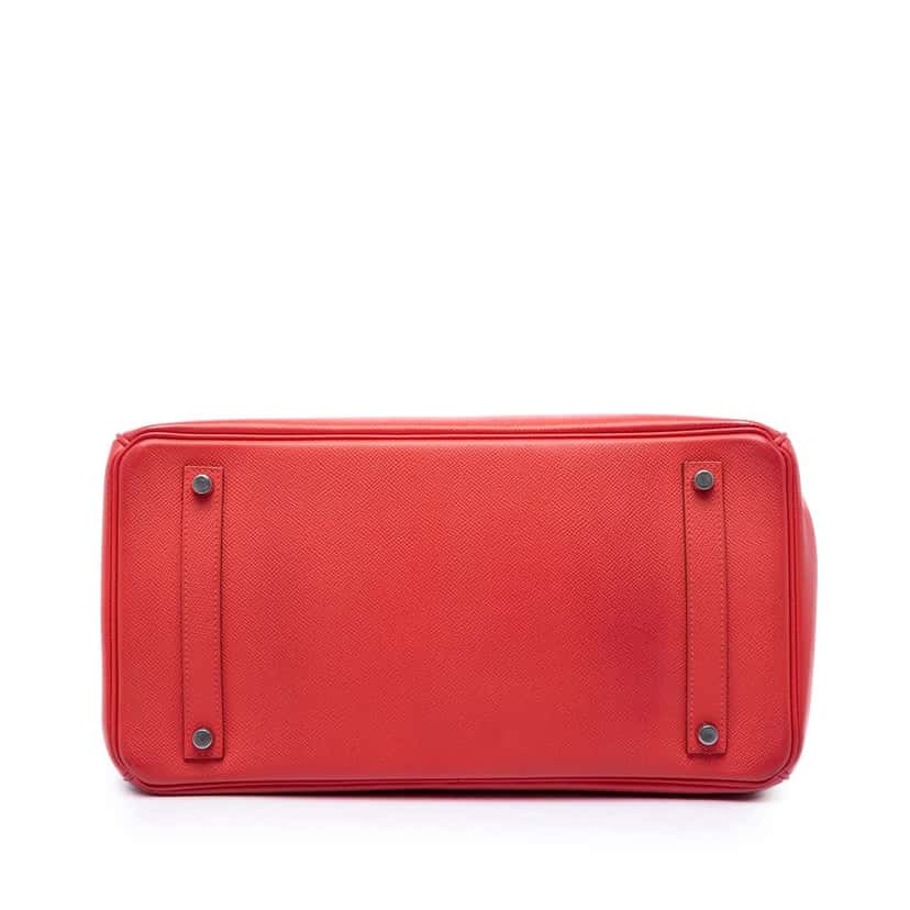 Hermès Epsom Birkin Retourne 35 Red Leather Very good condition - Inside View