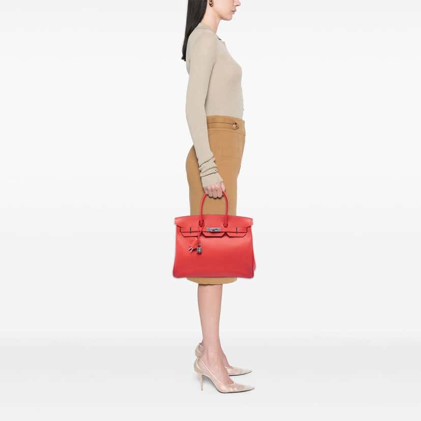 Hermès Epsom Birkin Retourne 35 Red Leather Very good condition - Box View