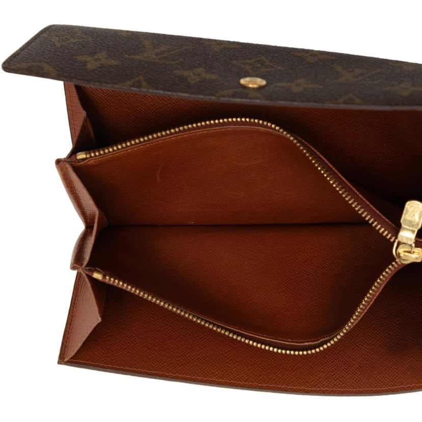 Louis Vuitton Monogram Sarah Long Wallet Brown Very good condition - Model View