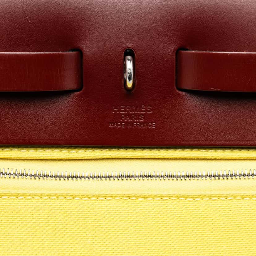 Hermès Toile Herbag Zip 31 Yellow Very good condition - Box View