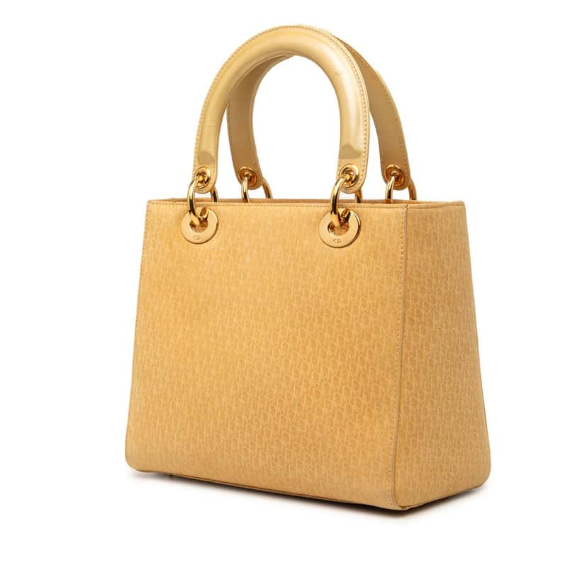 Dior Medium Suede Diorissimo Lady Dior Beige Leather Very good condition - Back View