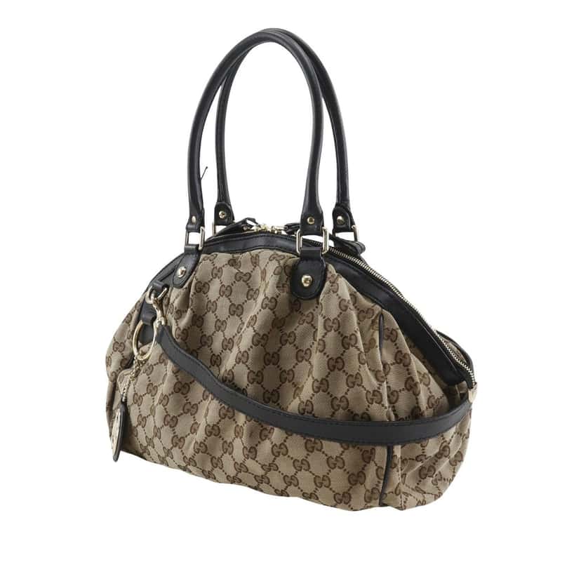 Gucci GG Canvas Sukey Satchel Beige Very good condition - Inside View