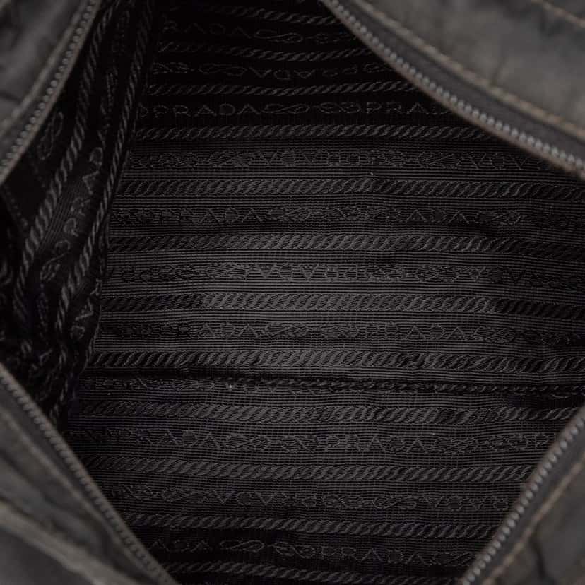 Prada Tessuto Zip Top Crossbody Black Very good condition - Model View