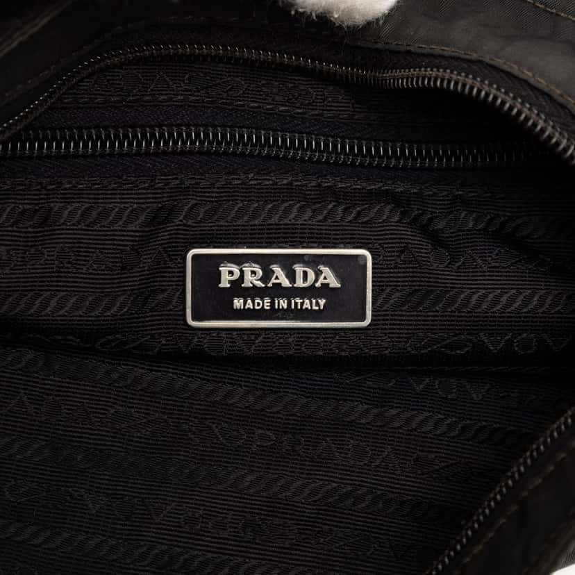 Prada Tessuto Zip Top Crossbody Black Very good condition - Box View