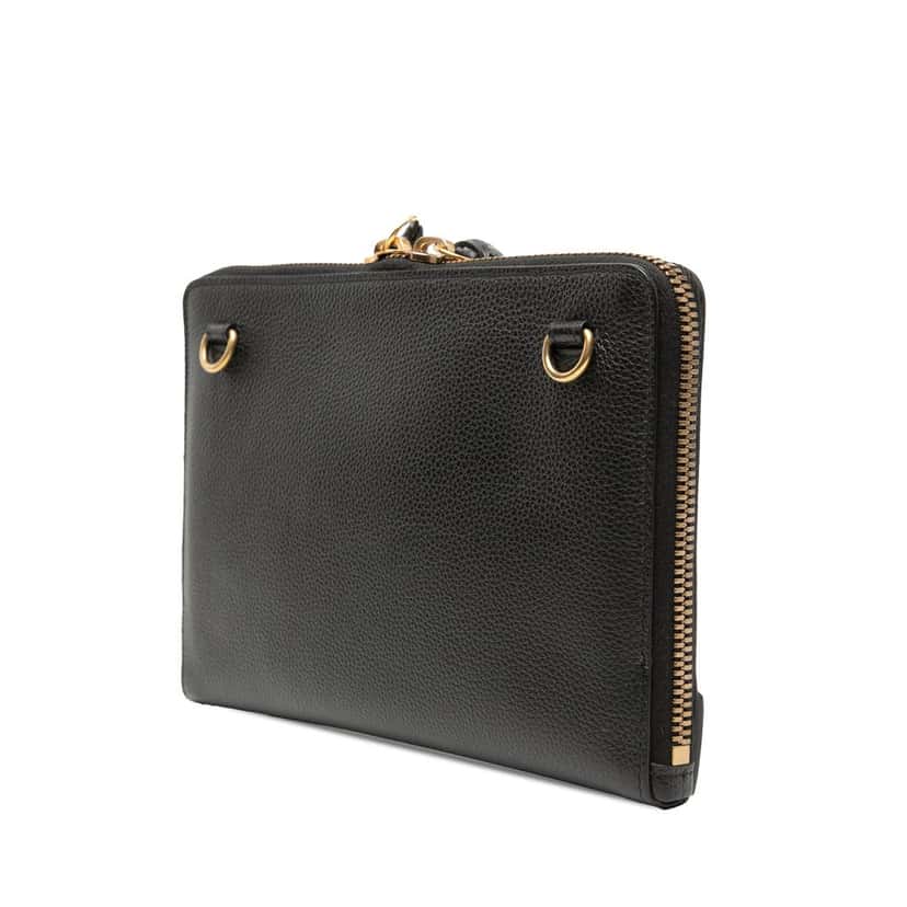 Balenciaga Pebbled Leather Neo Classic City Pouch Crossbody Black Leather Very good condition - Back View