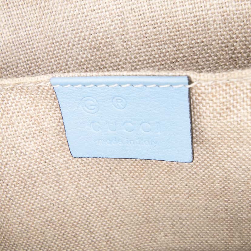 Gucci Mini Microguccissima Dome Satchel Blue Leather Very good condition - Box View