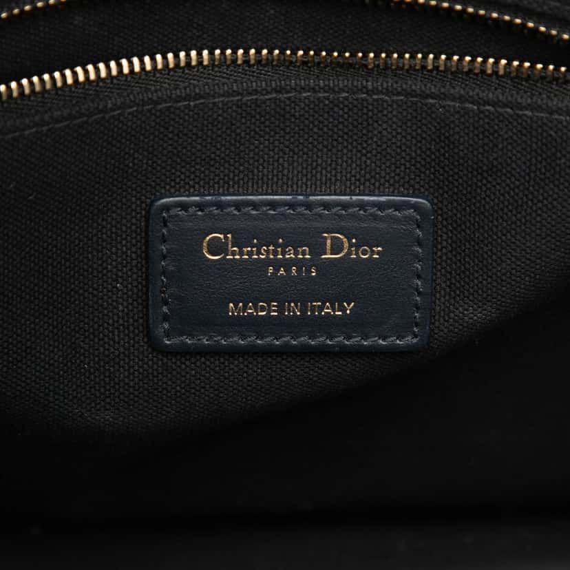 Dior Small Oblique Embroidered Canvas Book Tote Blue Very good condition - Box View