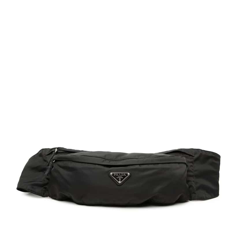 Prada Tessuto Belt Bag Black Very good condition - Front View