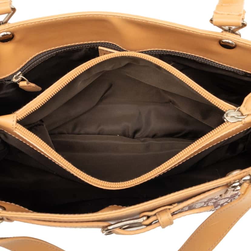 Dior Diorissimo Trotter Canvas Jeans Pocket Tote Brown Good condition - Model View
