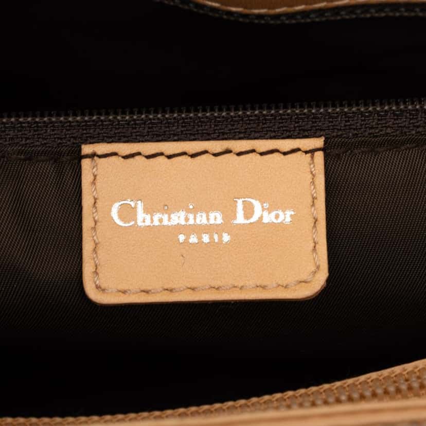 Dior Diorissimo Trotter Canvas Jeans Pocket Tote Brown Good condition - Box View