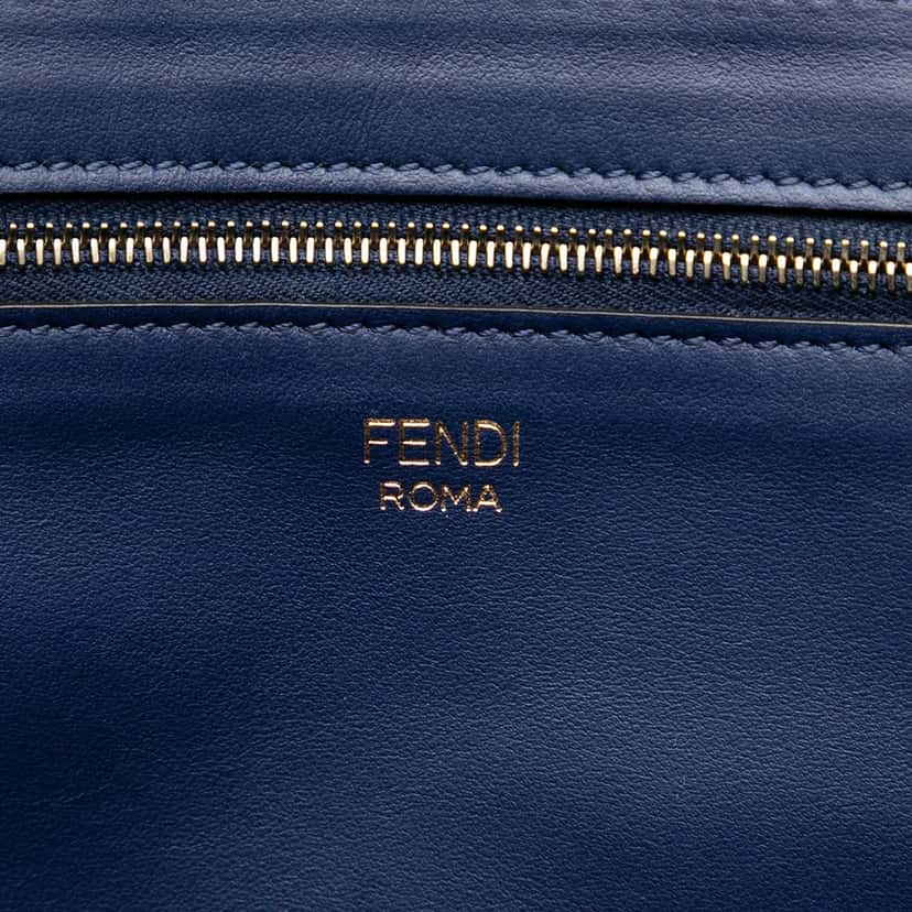 Fendi FILA Glazed Fabric FF 1974 Mania Shopping Tote Brown Very good condition - Box View