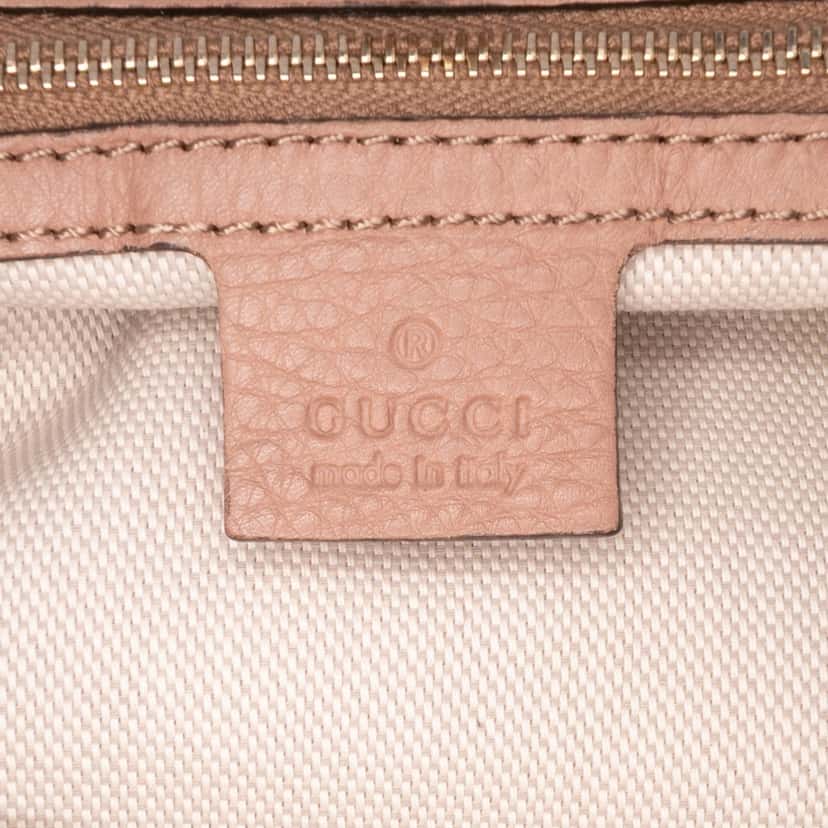 Gucci Medium Leather Bella Tote Brown Leather Very good condition - Box View
