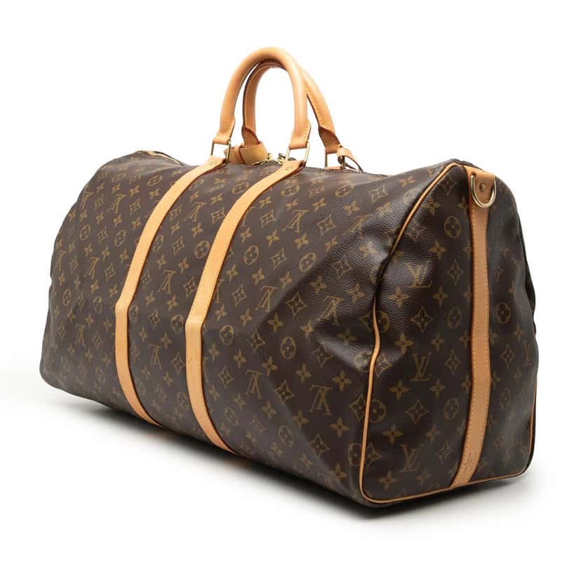 Louis Vuitton Monogram Keepall Bandouliere 55 Brown Very good condition - Back View