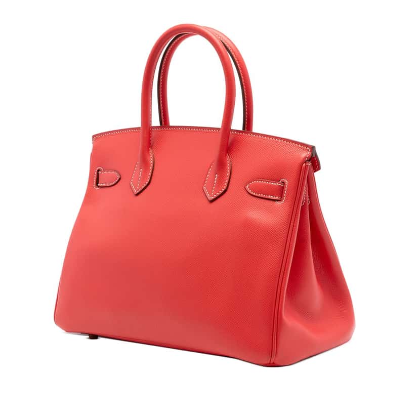 Hermès Epsom Candy Verso Birkin Retourne 30 Red Leather Very good condition - Back View