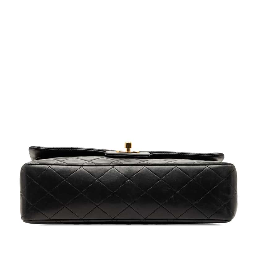 Chanel Medium Classic Lambskin Double Flap Black Leather Very good condition - Inside View