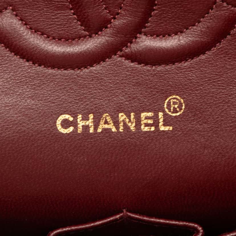 Chanel Medium Classic Lambskin Double Flap Black Leather Very good condition - Box View