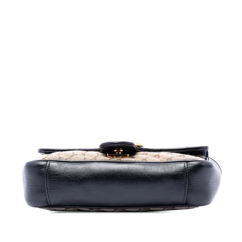 Gucci Small GG Marmont Matelasse Diagonal GG Canvas and Leather Shoulder Bag Beige Very good condition - Inside View