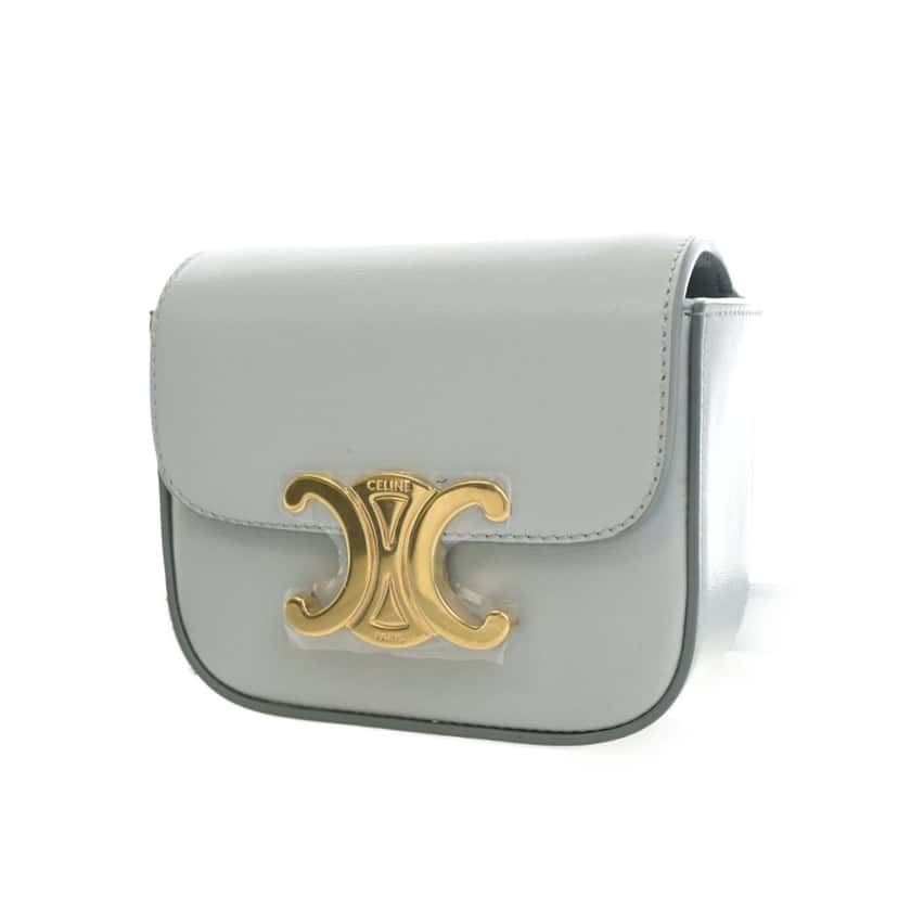 Celine Mini Calfskin Claude Crossbody Blue Leather Very good condition - Back View