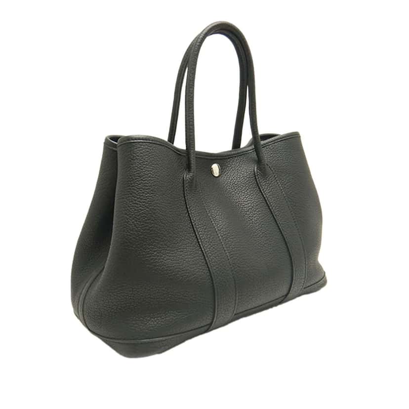 Hermès Negonda Garden Party 30 Black Leather Very good condition - Back View