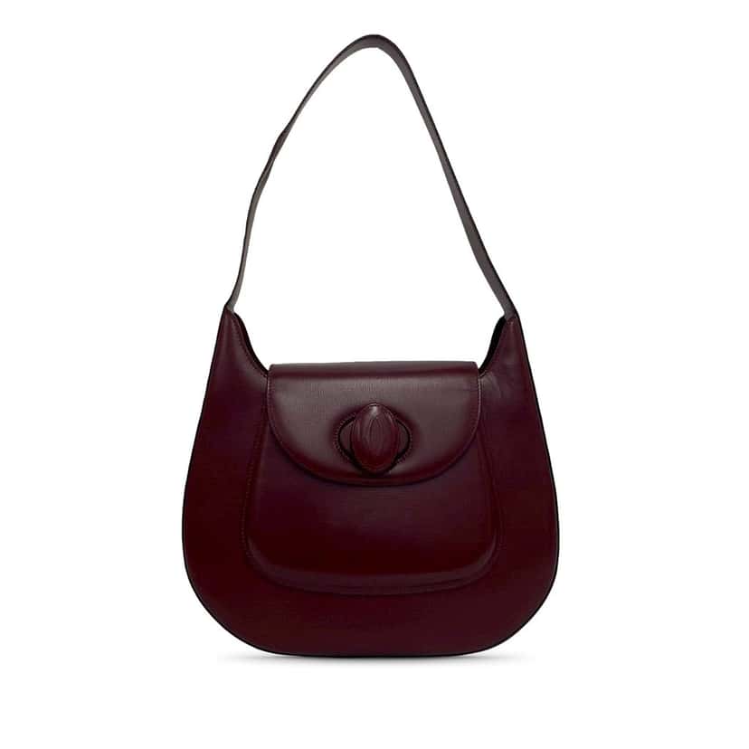 Cartier Leather Must de Cartier Shoulder Bag Red Leather Very good condition - Front View