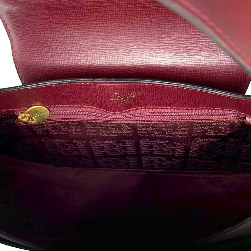 Cartier Leather Must de Cartier Shoulder Bag Red Leather Very good condition - Model View
