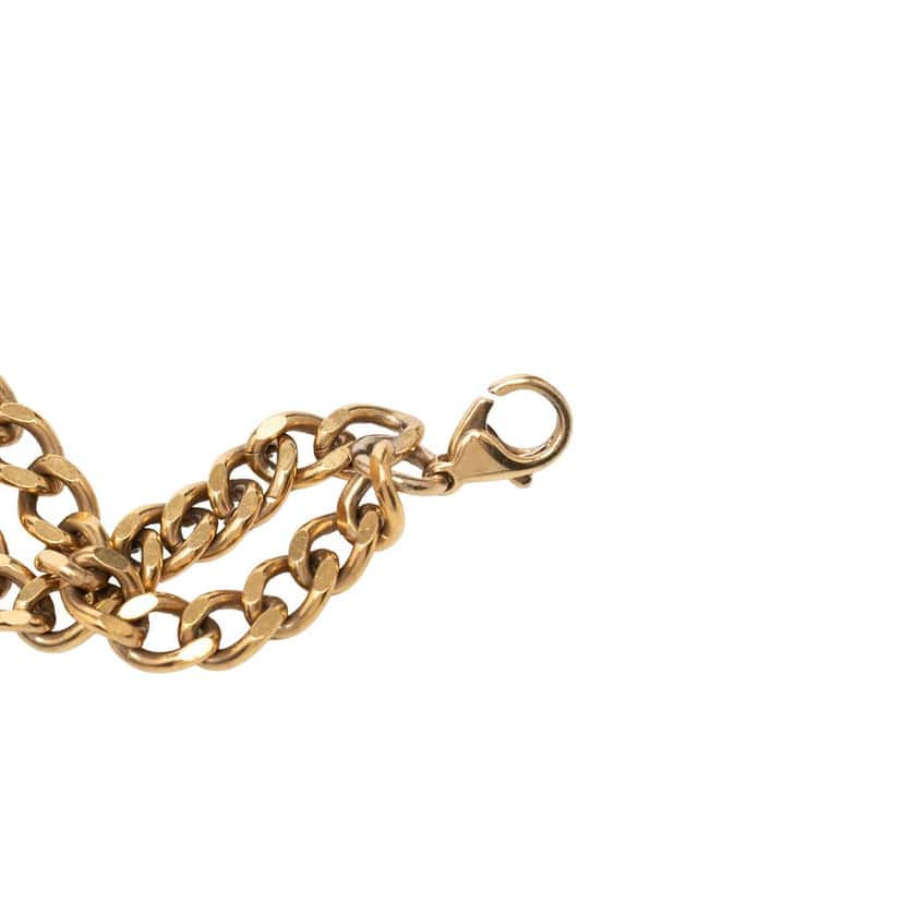 Chanel CC Gold Plated Strass Coco Plaque Double Chain Belt Gold Metal Very good condition - Box View