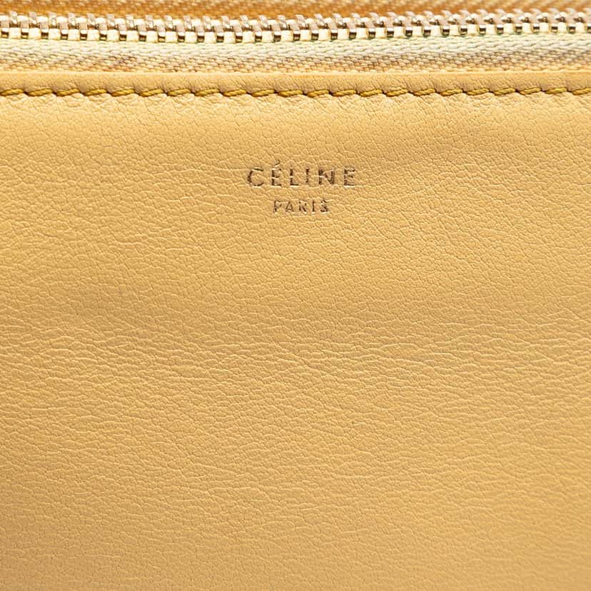 Celine Small Lambskin Trio Crossbody Yellow Leather Very good condition - Box View
