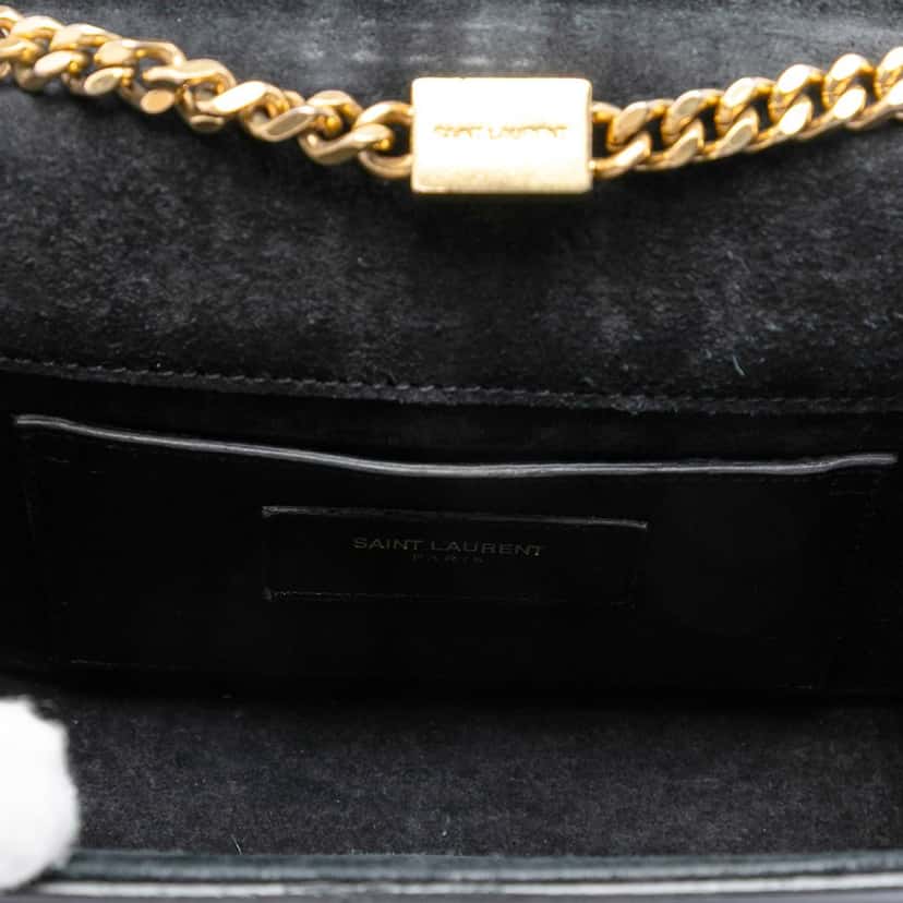 Saint Laurent Small Patent Monogram Kate Tassel Crossbody Black Leather Very good condition - Model View