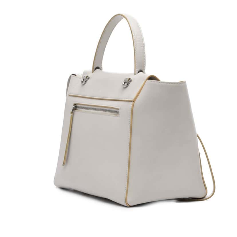 Celine Mini Smooth Calfskin Belt Bag White Leather Good condition - Back View