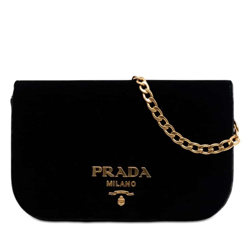Prada Velluto Crossbody Black Very good condition - Front View