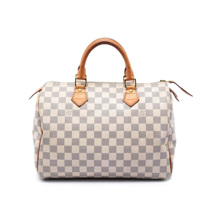 Louis Vuitton Damier Azur Speedy 30 White Never worn, with tag - Front View