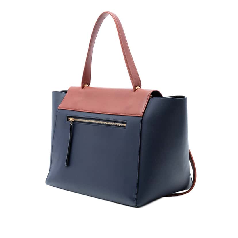 Celine Mini Bicolor Smooth Calfskin Belt Bag Blue Leather Very good condition - Back View