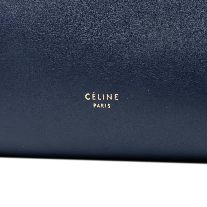 Celine Mini Bicolor Smooth Calfskin Belt Bag Blue Leather Very good condition - Box View