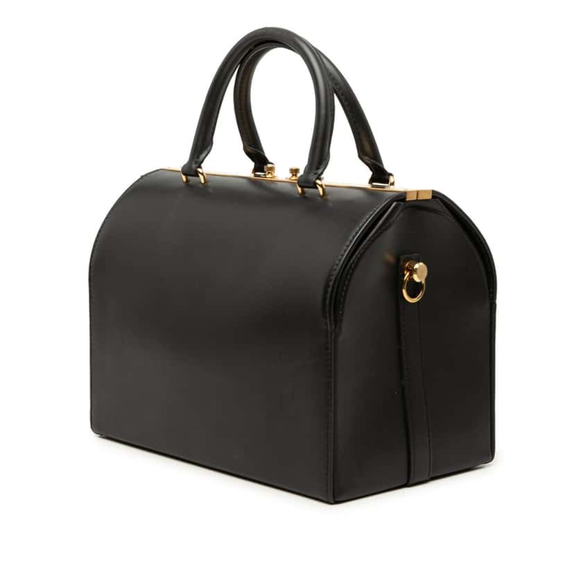 Louis Vuitton Leather Speedy Doctor Bag 25 Black Leather Very good condition - Back View